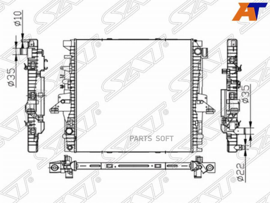 

Радиатор Land Rover Discovery Iv 3.0/5.0 09- Sat Lr0005