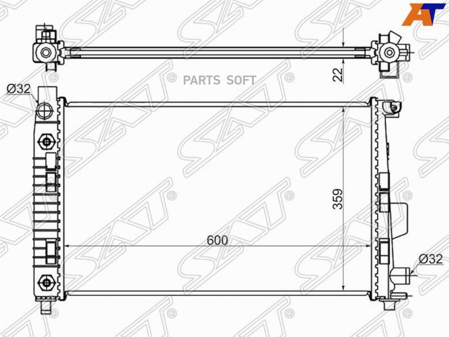 

Радиатор Mercedes A-Class W168 1.4/1.6/1.6d/1.7d/1.9/2.1 97-04/Vaneo W414 1.6/1.7d/1.9 02-