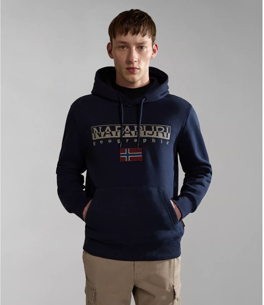 

Худи мужское Napapijri B-AYAS H 1 BLU MARINE синее 2XL, Синий, B-AYAS H 1 BLU MARINE