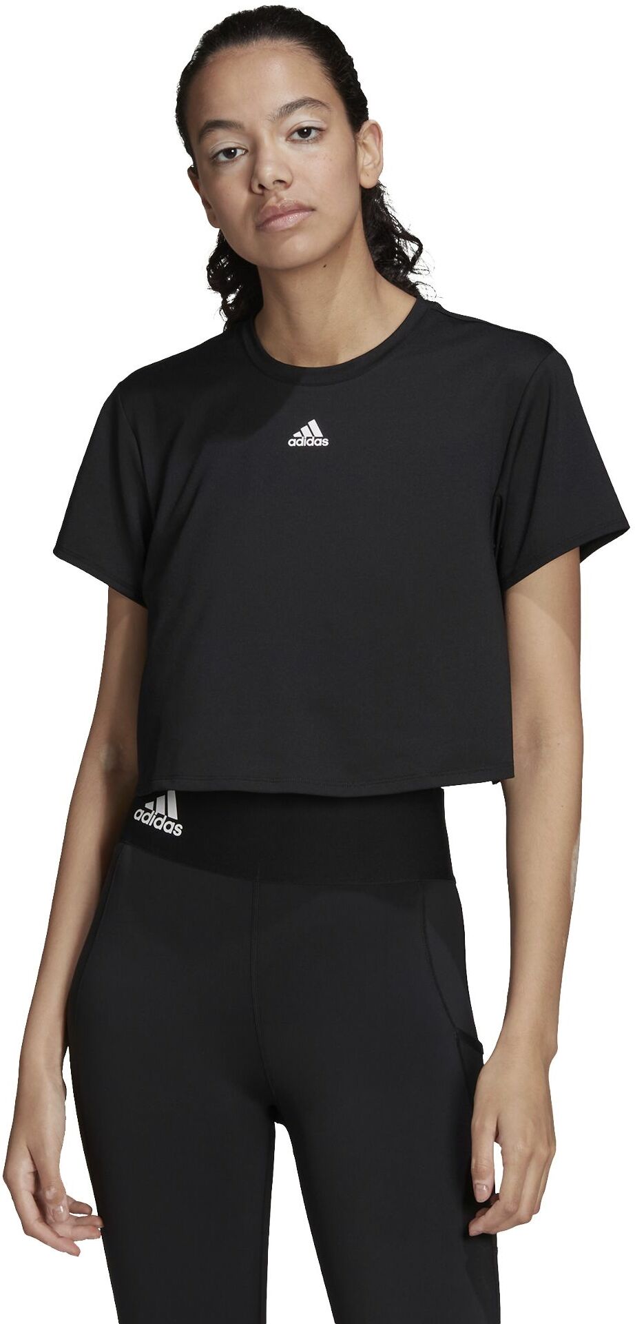 

Футболка женская Adidas HC0393 черная L, HC0393