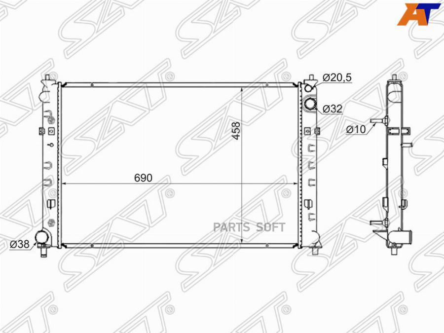 

Радиатор Mazda Mpv 99-03 2.5/3.0 Бачки По Бокам Sat арт. MZ0007