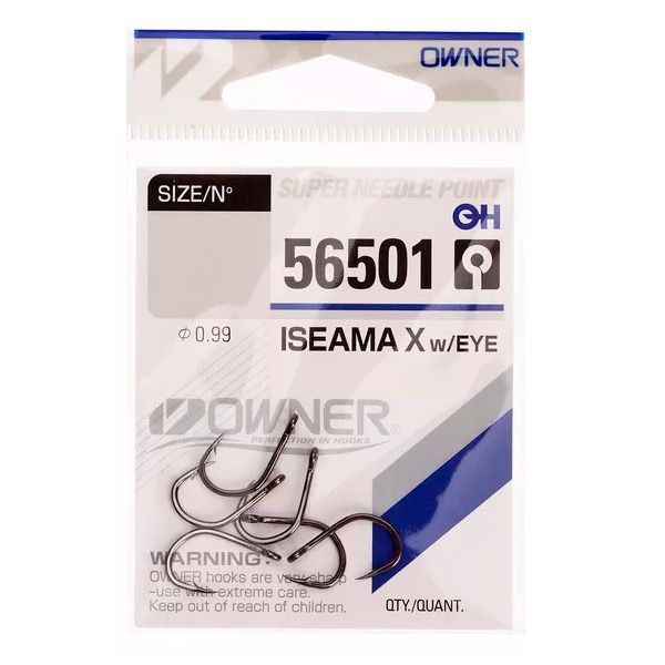 

Одинарные крючки Owner Chod Hook классические №2, с колечком, загнутое острие, с бородкой, Черный, 56501-02