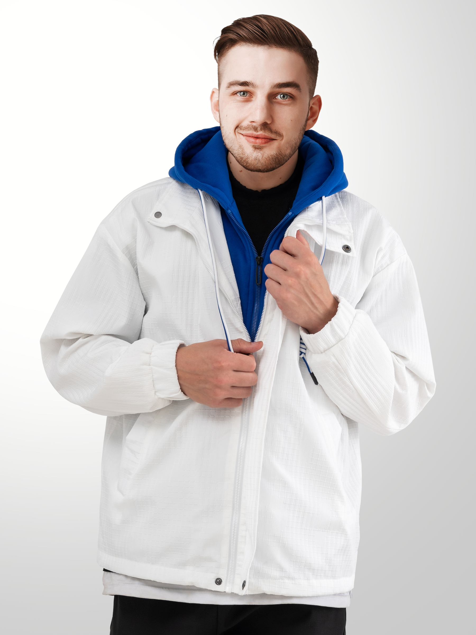 

Ветровка мужская DaPrivet 227789 белая M, Белый, 227789