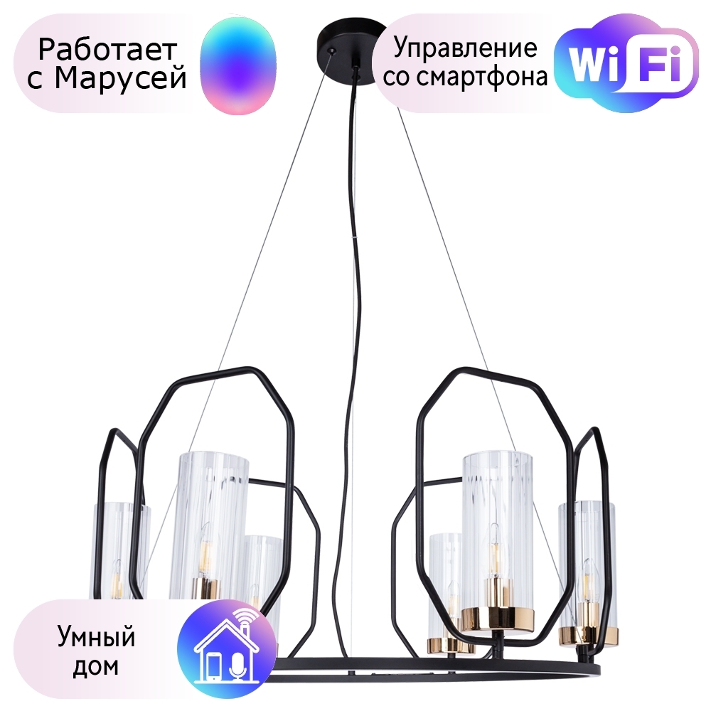 

Подвесной светильник Celaeno Arte Lamp с поддержкой Маруся A7004SP-6BK-М