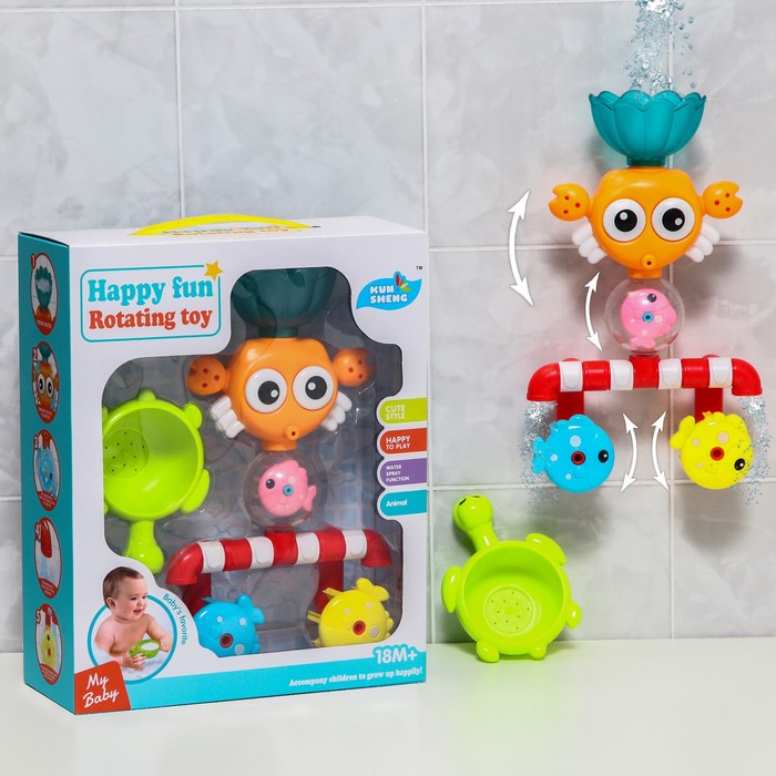 

Набор игрушек для игры в ванне «Крабик MAX - мельница»