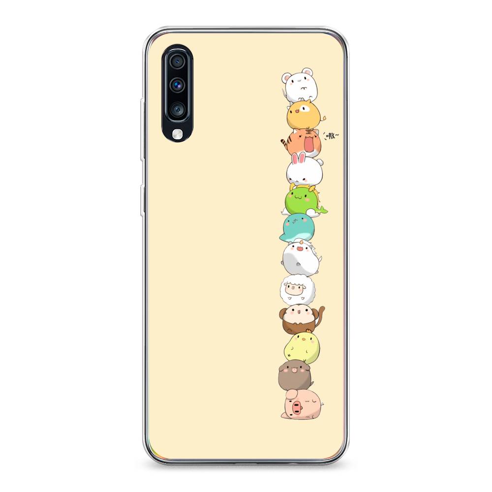 

Чехол Awog на Samsung Galaxy A70 "Питомцы Чиби", Разноцветный, 28150-2