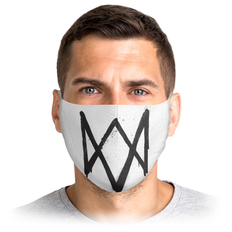 

Многоразовая маска Printio Watch dogs white белая L, Watch dogs white