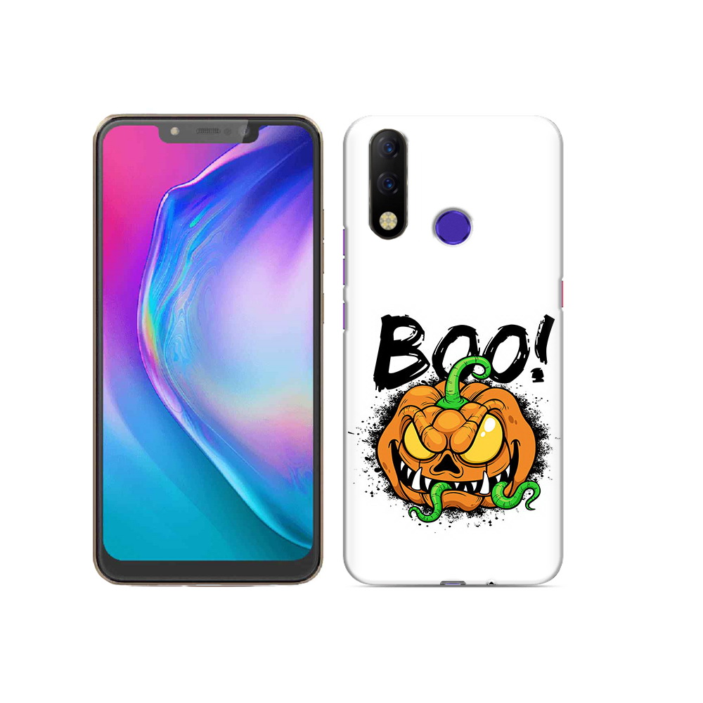 

Чехол MyPads Tocco для Tecno Spark 3 Pro Хэллоуин бу, Прозрачный, Tocco