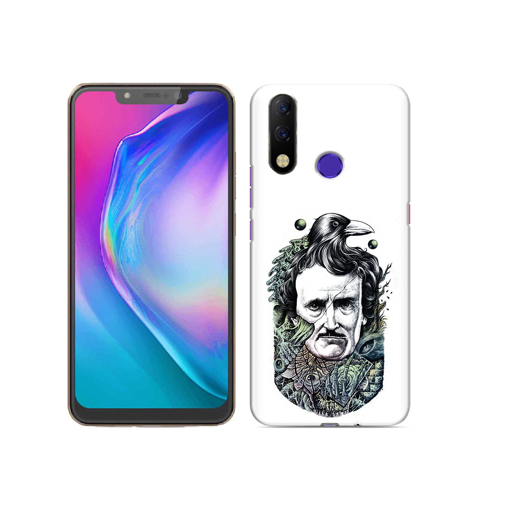 

Чехол MyPads Tocco для Tecno Spark 3 Pro Эдгар Аллан с вороном, Прозрачный, Tocco