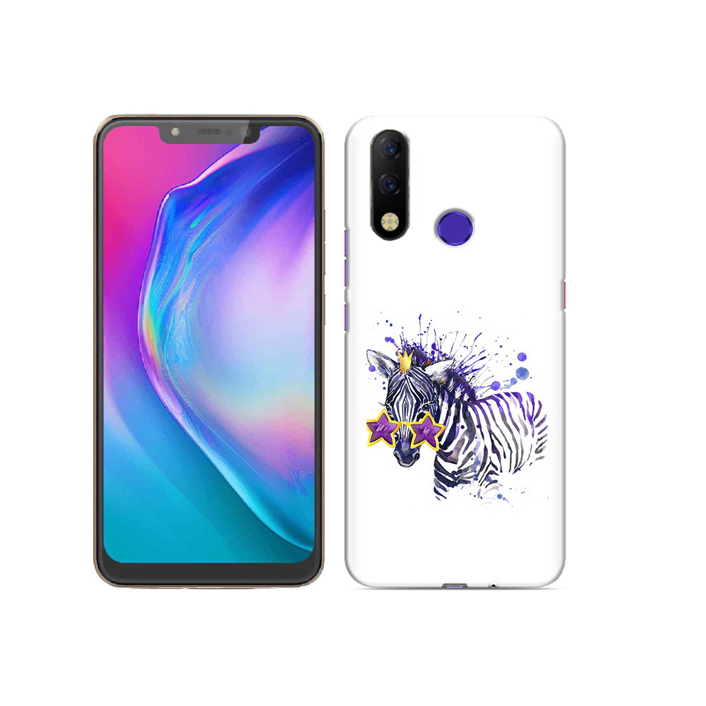 

Чехол MyPads Tocco для Tecno Spark 3 Pro акварельная зебра, Прозрачный, Tocco