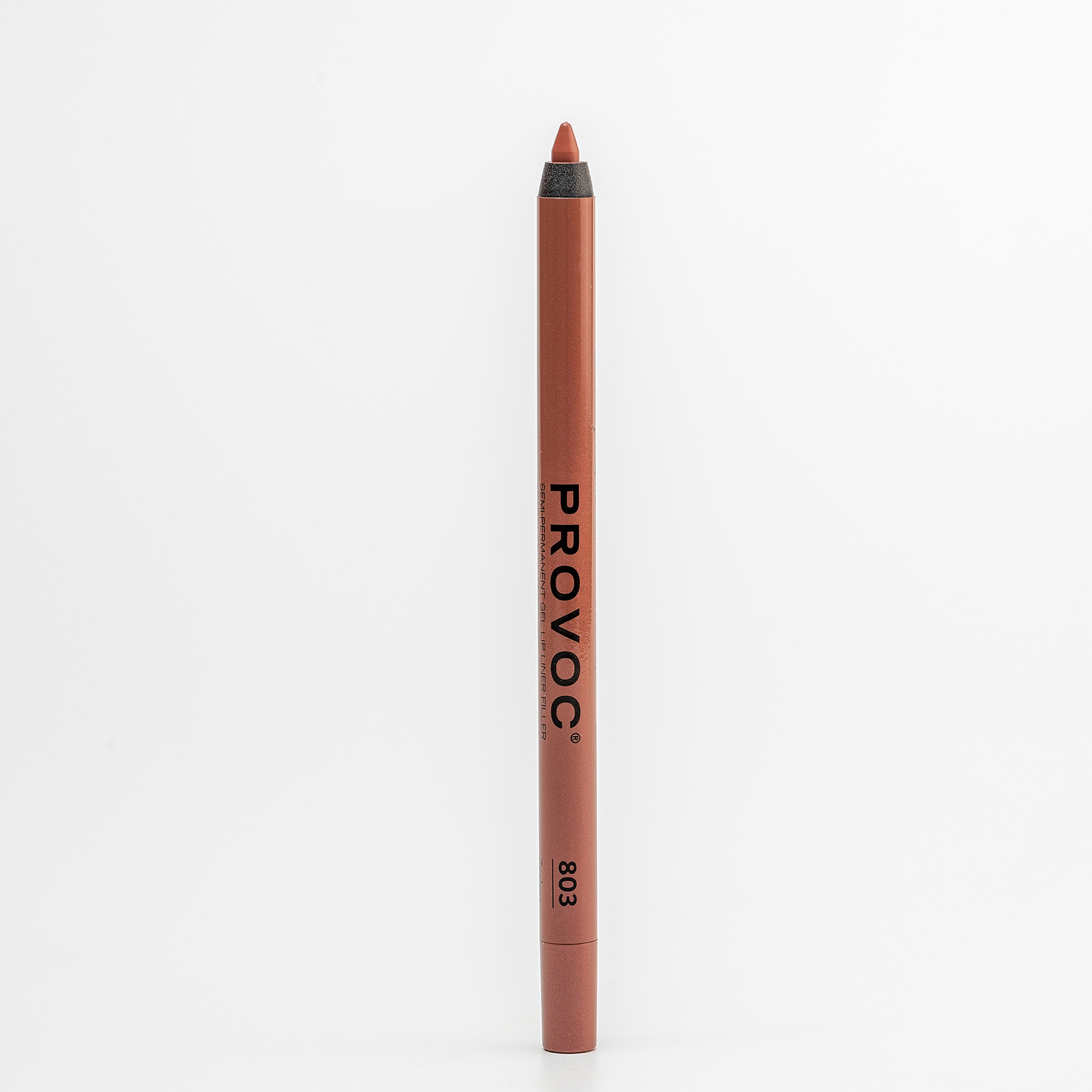 Карандаш для губ PROVOC Gel Lip Liner гелевый, №803 Zealess кофейно-бежевый нюд, 1,2 г provoc полуперманентный гелевый карандаш для губ gel lip liner filler 1 2 г