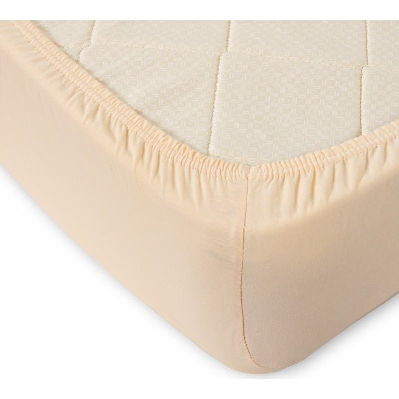 

Простыня 90х200 на резинке трикотажная Кремовый