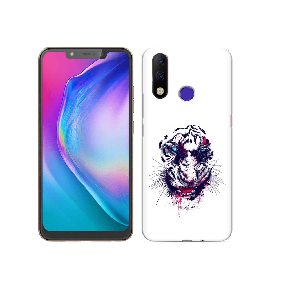 

Чехол MyPads Tocco для Tecno Spark 3 Pro безумный тигр, Прозрачный, Tocco
