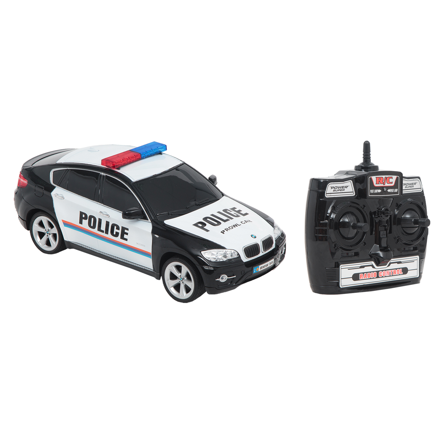 

Машина на радиоуправлении Maxi Car Vip Line BMW X6 Police, 1:14, черный