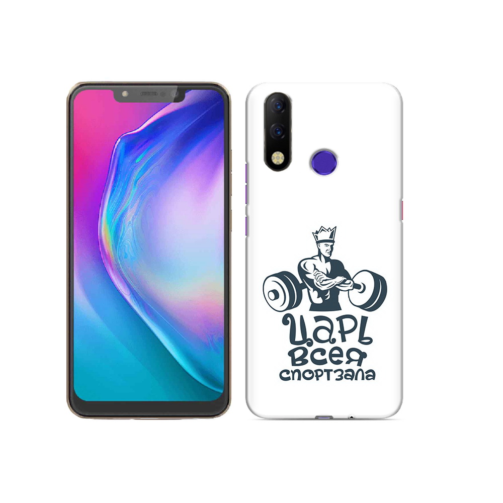 

Чехол MyPads Tocco для Tecno Spark 3 Pro бодибилдинг царь спортзала, Прозрачный, Tocco