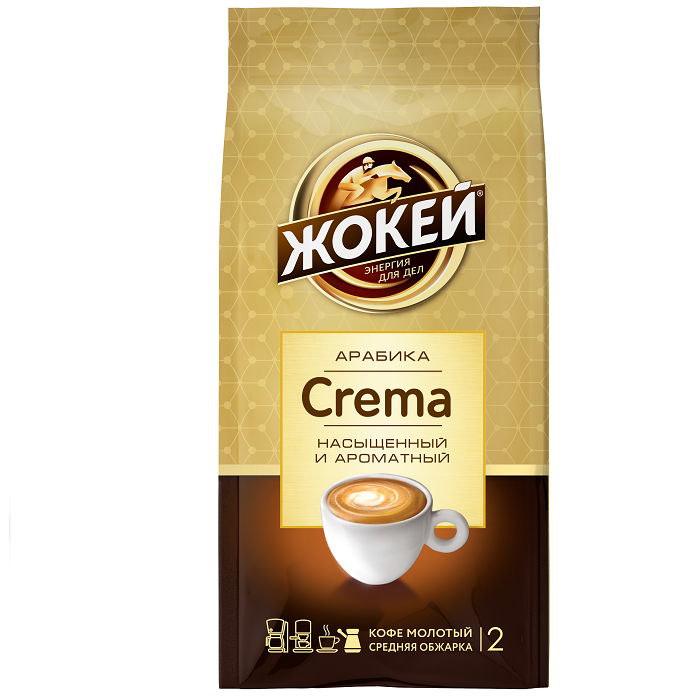 Кофе в зернах Жокей Crema 230 г