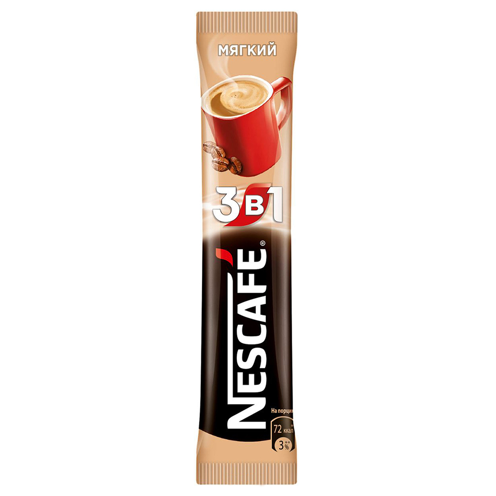 Напиток кофейный Nescafe растворимый 3 в 1, порционный, 14.5 г