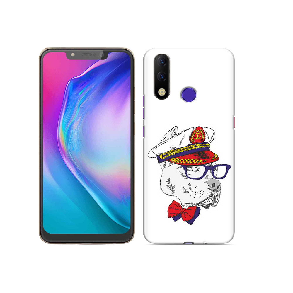

Чехол MyPads Tocco для Tecno Spark 3 Pro бульдог, Прозрачный, Tocco