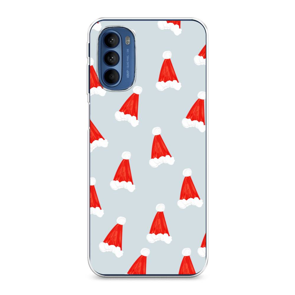 

Чехол на Motorola Moto G31 "Новогодние шапочки", Белый;красный;серый, 242550-5