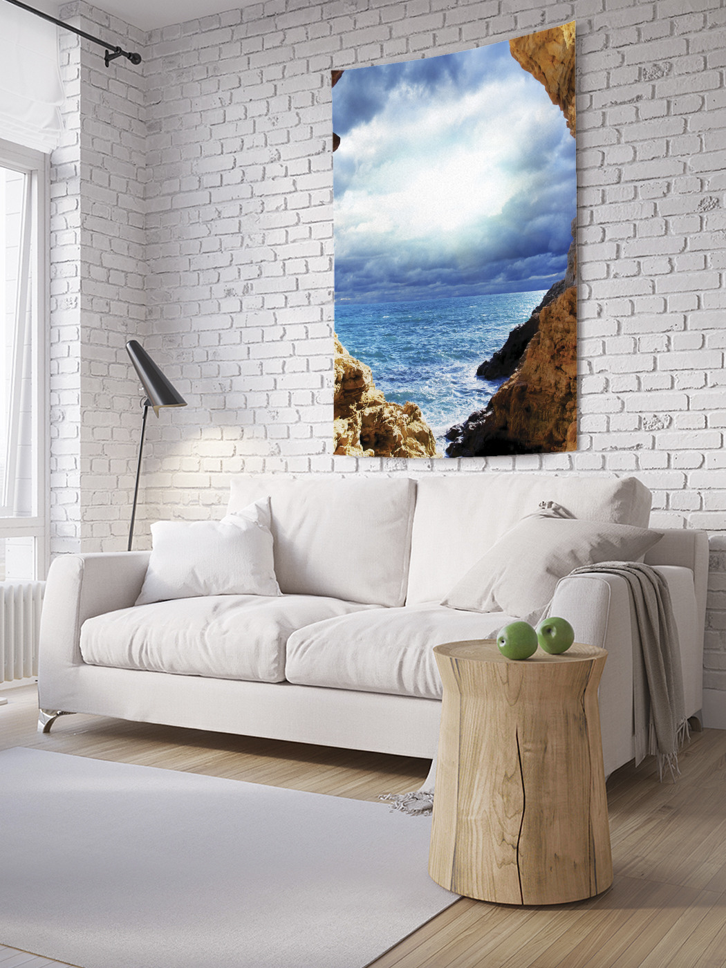фото Вертикальное фотопанно на стену joyarty "арка у моря", 100x150 см