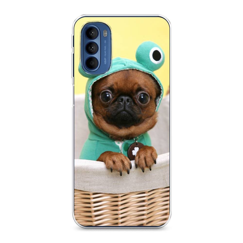 

Чехол на Motorola Moto G31 "Собачка в шапке лягушки", Коричневый;желтый;голубой, 242550-1