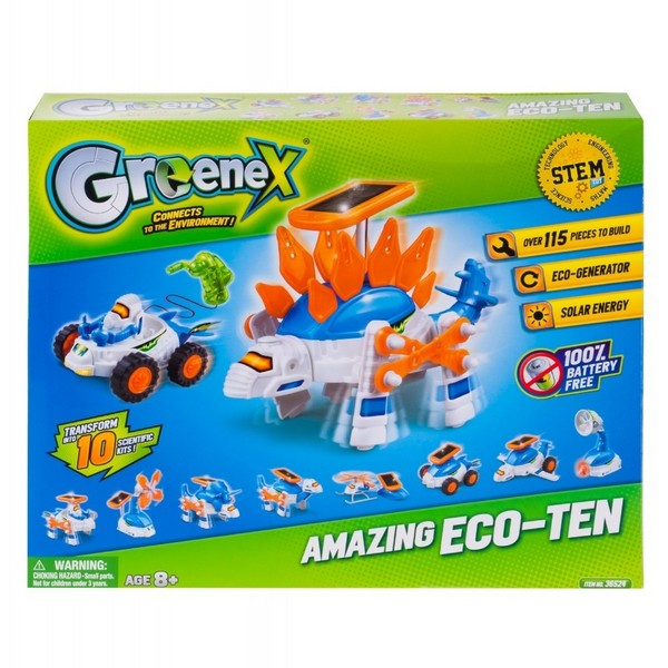 фото Конструктор amazing toys зеленая энергия 3 в 1 с электронными компонентами, набор greenex