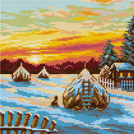 

Фрея Алмазная вышивка Поздний вечер ALVR-162 24x24 см