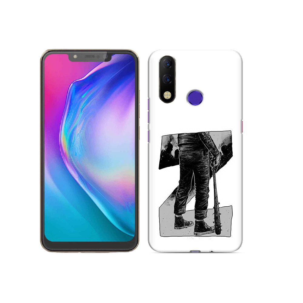 

Чехол MyPads Tocco для Tecno Spark 3 Pro воин черно белый, Tocco