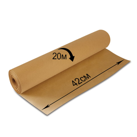 

Крафт-бумага 420 мм x 20 м, плотность 78 г/м2, Марка А (Коммунар), Brauberg, 440144, 3 шт