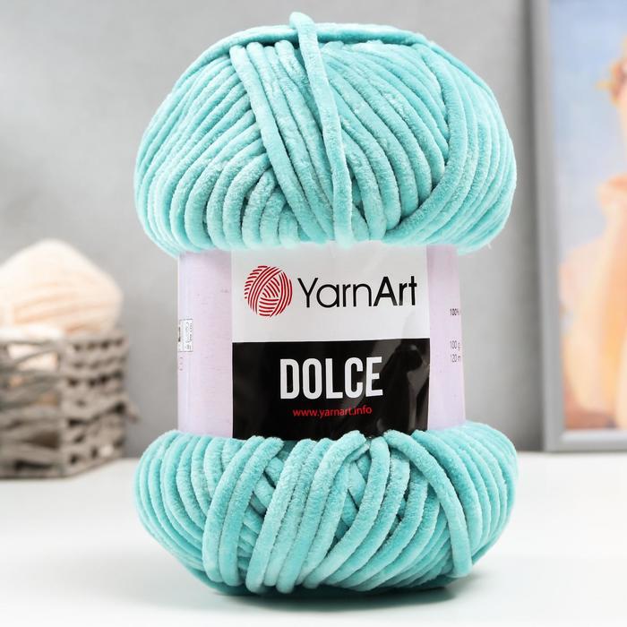 

Пряжа для вязания YarnArt Dolce 100% микрополиэстер 120м/100гр 770 бирюза, Голубой
