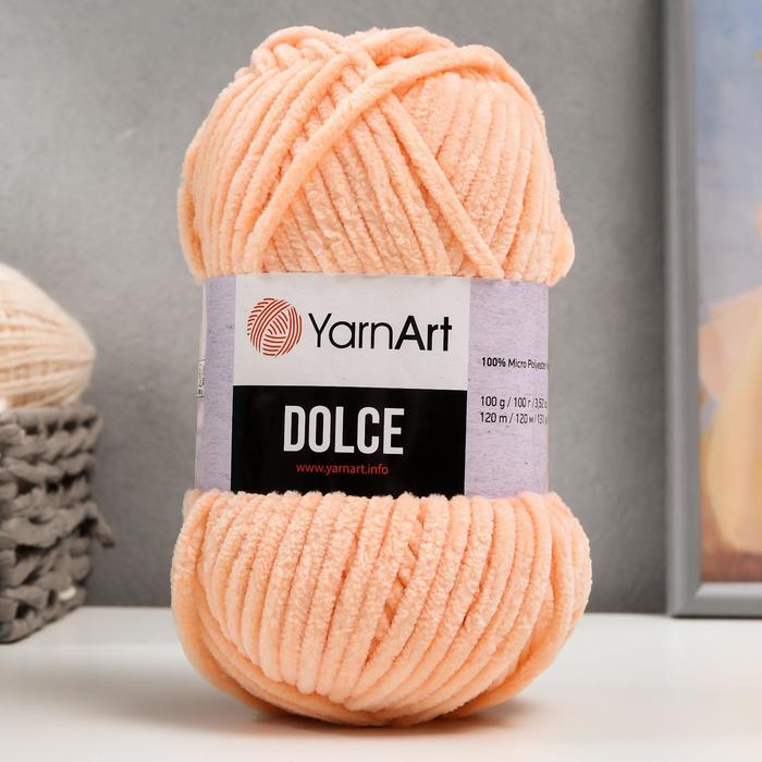 

Пряжа для вязания YarnArt Dolce 100% микрополиэстер 120м/100гр 773 персик, Оранжевый