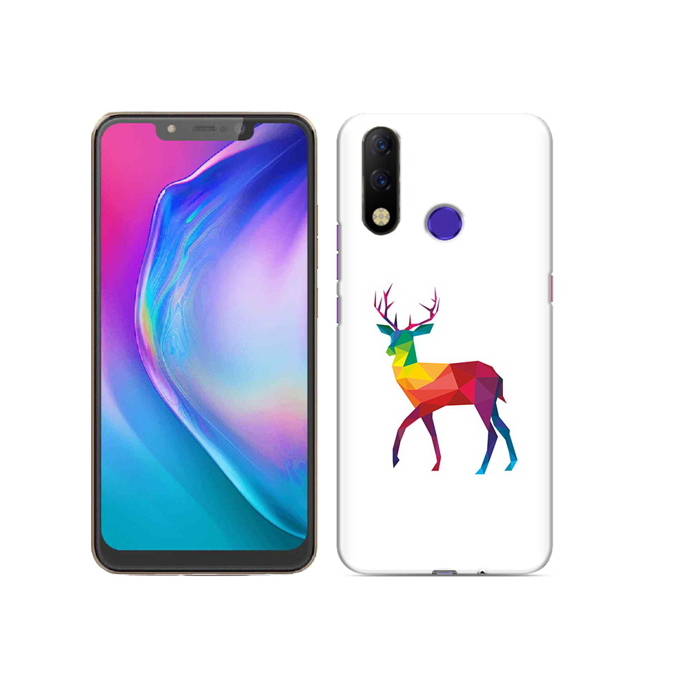 

Чехол MyPads Tocco для Tecno Spark 3 Pro геометрический олень, Прозрачный, Tocco