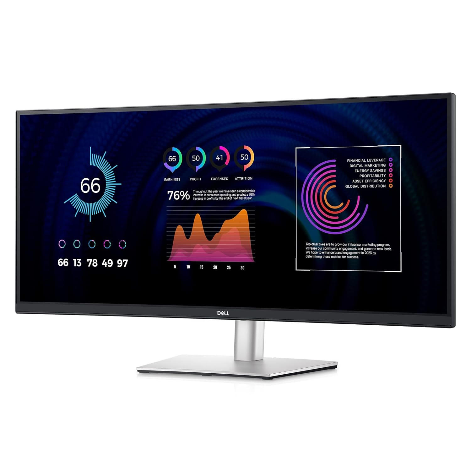 34" Монитор Dell UltraWide P3424WE серебристый, черный 60Hz 3440x1440 IPS