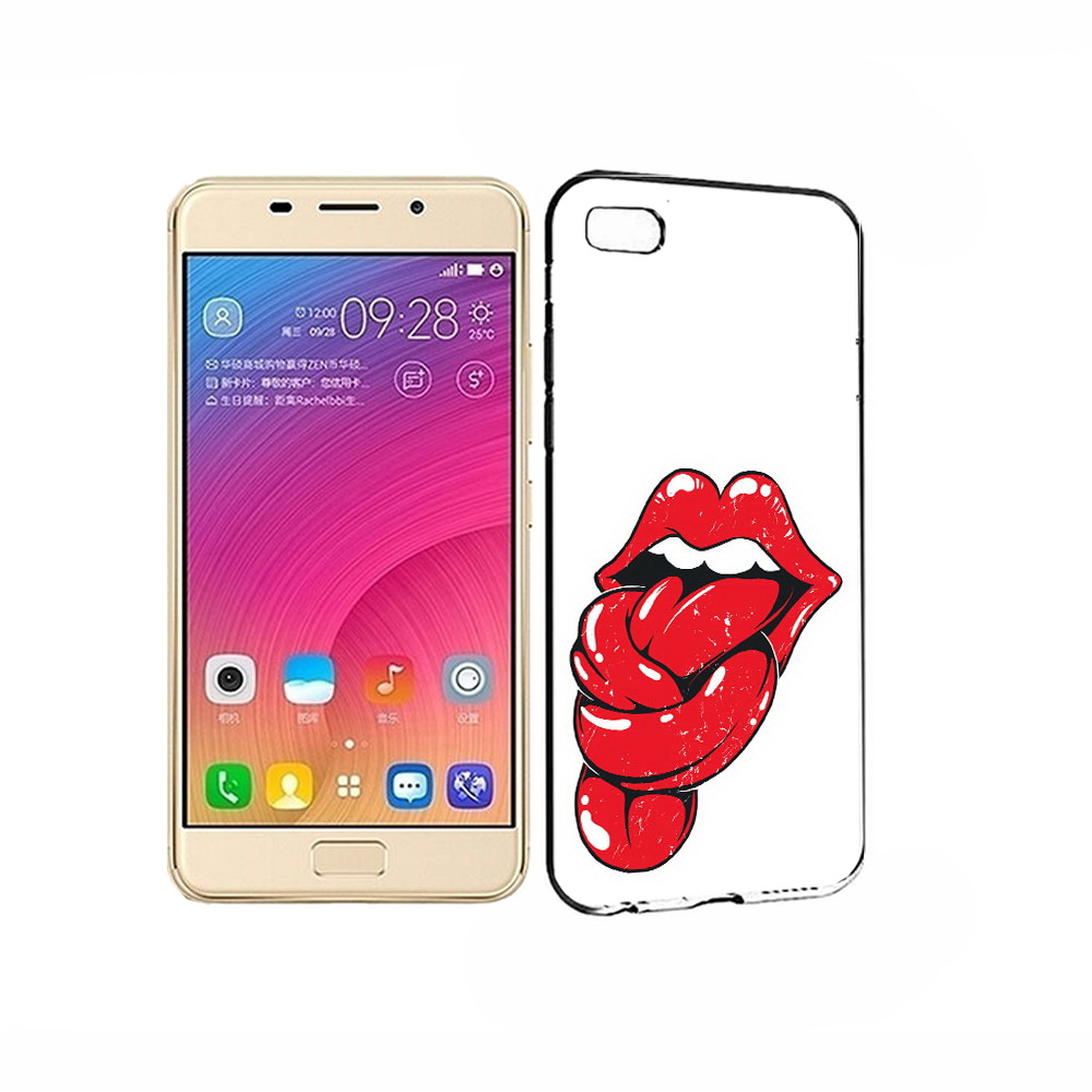 

Чехол MyPads Tocco для Asus ZenFone 3S Max яркие губы с языком, Прозрачный, Tocco