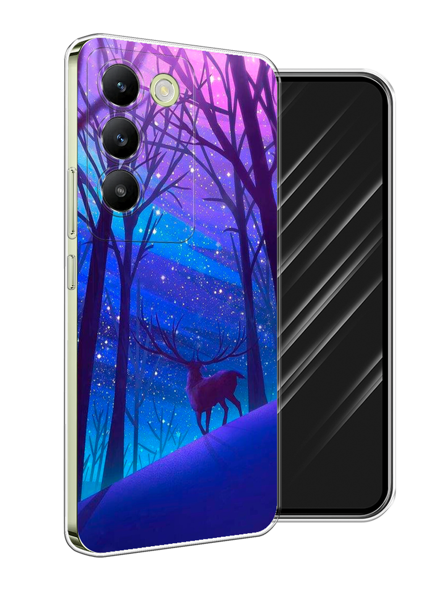 

Чехол Awog на Vivo V30 lite 4G "Северный олень", Фиолетовый;голубой;синий, 2610350-1