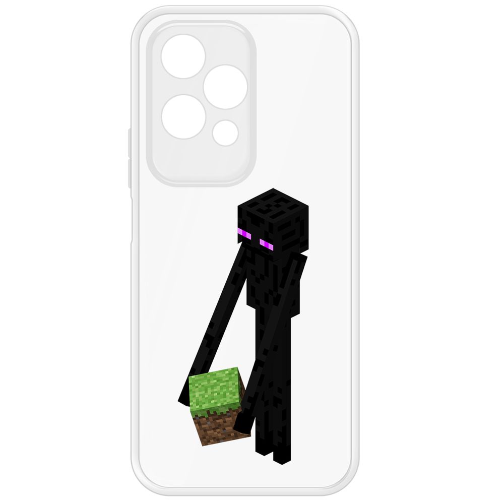 

Чехол-накладка Krutoff Clear Case Minecraft-Эндермен для Honor 200 Lite, Прозрачный