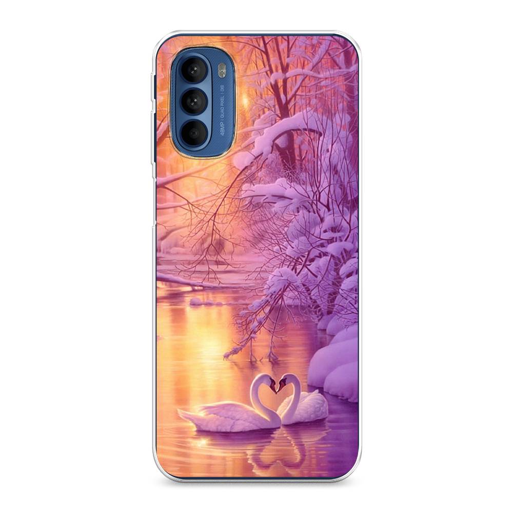 

Чехол на Motorola Moto G31 "Зима 1", Фиолетовый;желтый, 242550-2