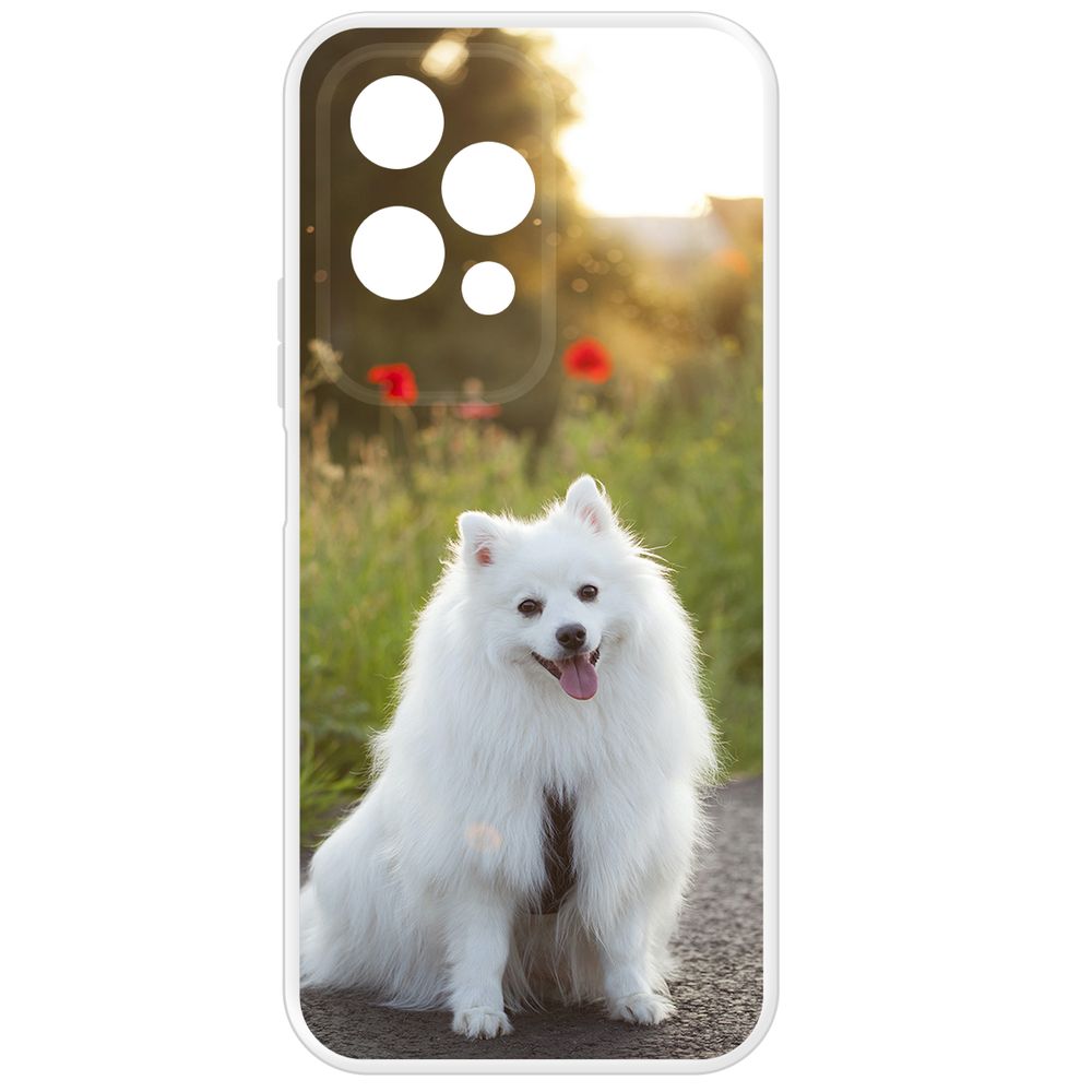 

Чехол-накладка Krutoff Clear Case Белый шпиц для Honor 200 Lite, Прозрачный