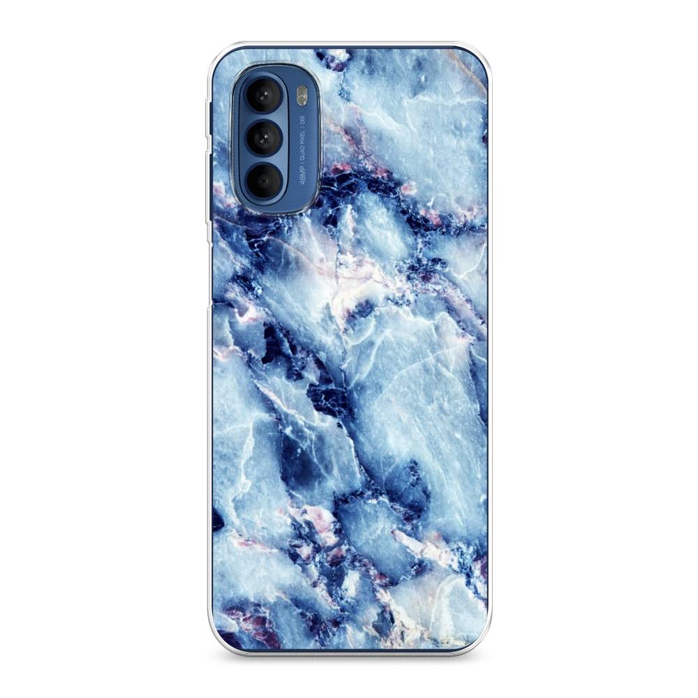 

Чехол на Motorola Moto G31 "Мрамор с синими прожилками", Синий, 242550-3
