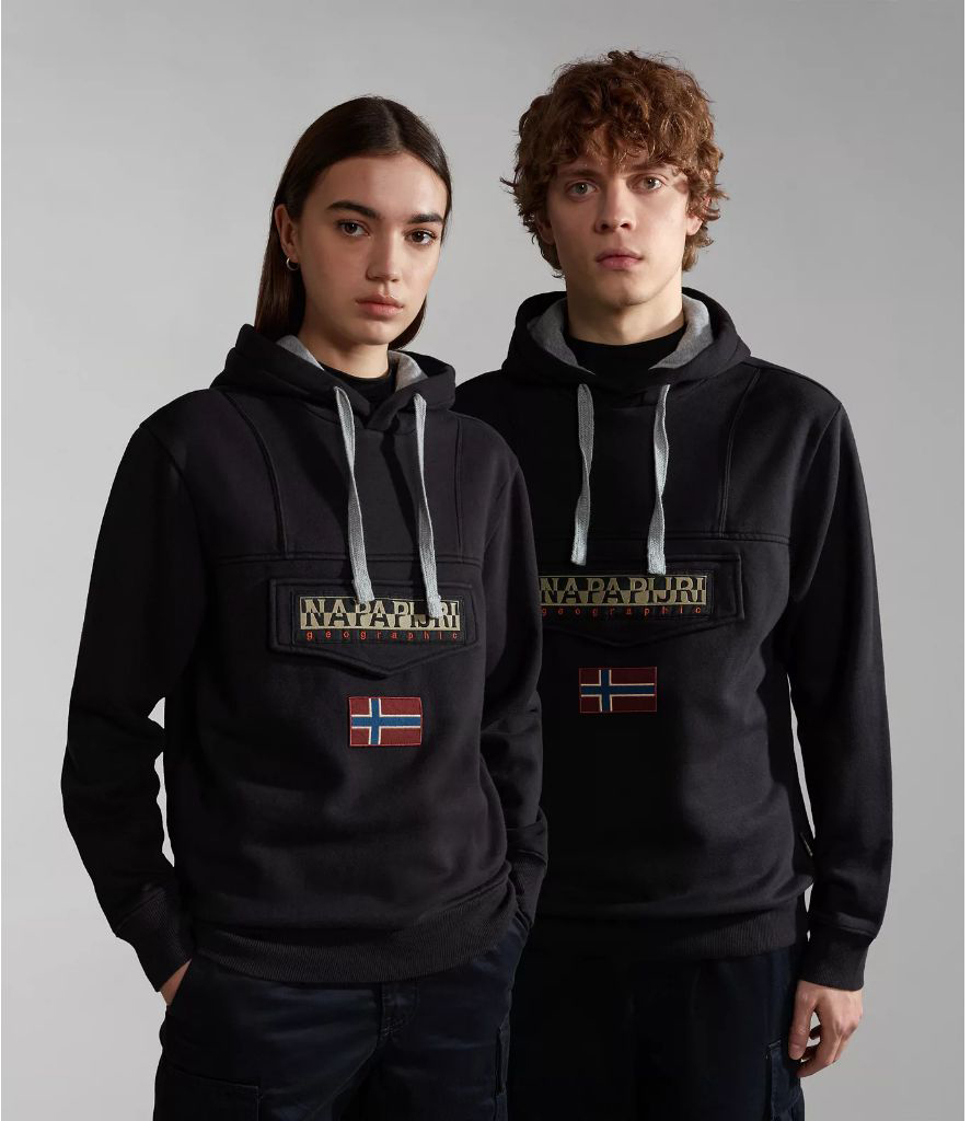 

Худи мужское Napapijri BURGEE WINT 2 BLACK 041 черное S, Черный, BURGEE WINT 2 BLACK 041