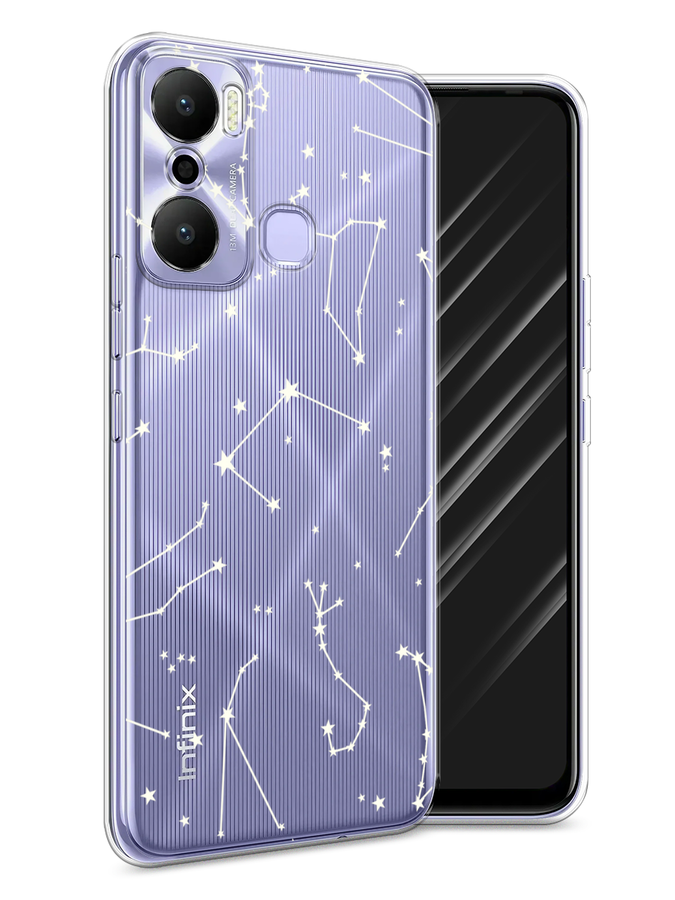 

Чехол Awog на Infinix Hot 20 Play "Созвездия", Прозрачный;серый;бежевый, 3103550-1