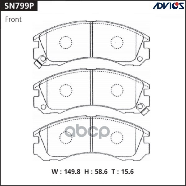 

Дисковые Тормозные Колодки Advics ADVICS арт. SN799P