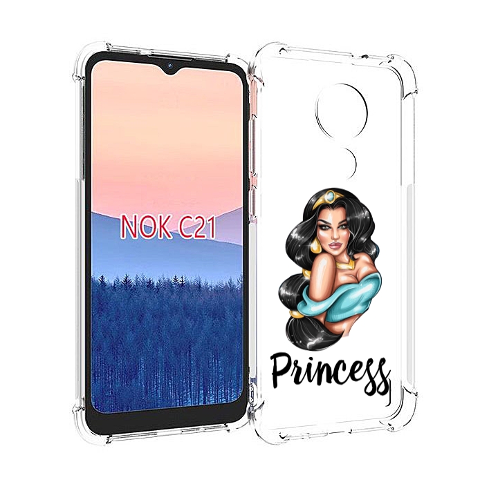 

Чехол MyPads Принцесса-Жасмин женский для Nokia C21, Прозрачный, Tocco