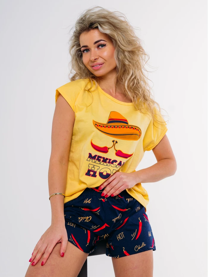 

Пижама женская Cool Look Мексика-Ш желтая 44 RU, Желтый, Ш-8