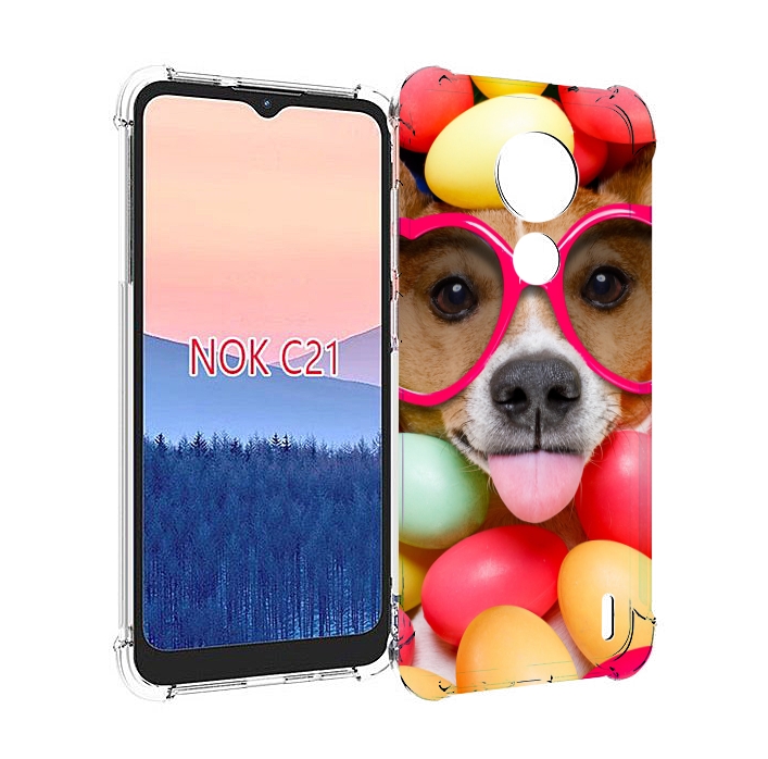 

Чехол MyPads Собака-в-яйцах для Nokia C21, Прозрачный, Tocco