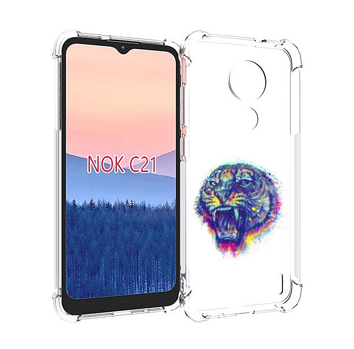 

Чехол MyPads Тигр 2 для Nokia C21, Прозрачный, Tocco