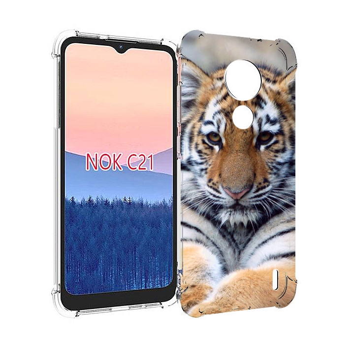 

Чехол MyPads Тигренок для Nokia C21, Прозрачный, Tocco