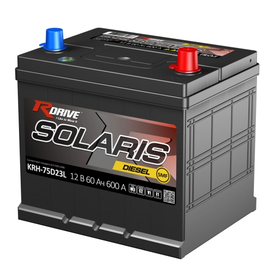 Аккумулятор RDRIVE SOLARIS 75D23L