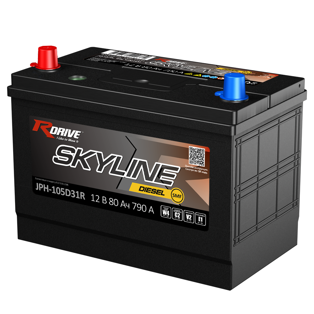 

Аккумулятор RDRIVE SKYLINE 105D31R, 105D31R
