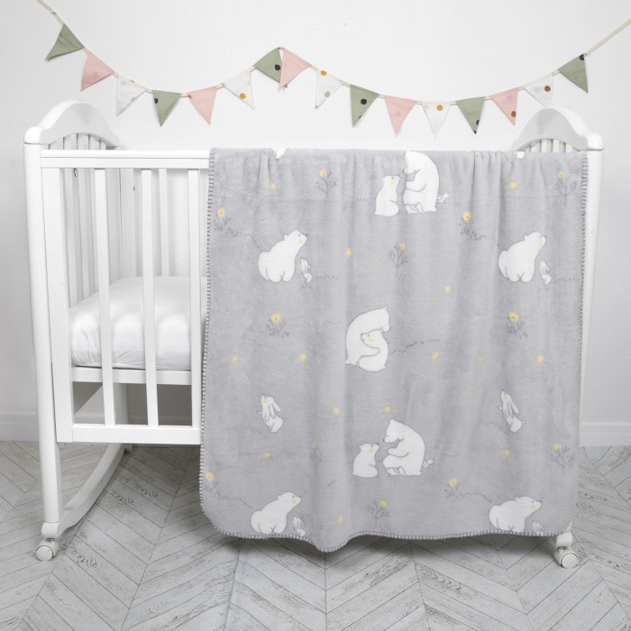 Плед детский Baby Nice Micro Flannel Мишутка 118х100 см